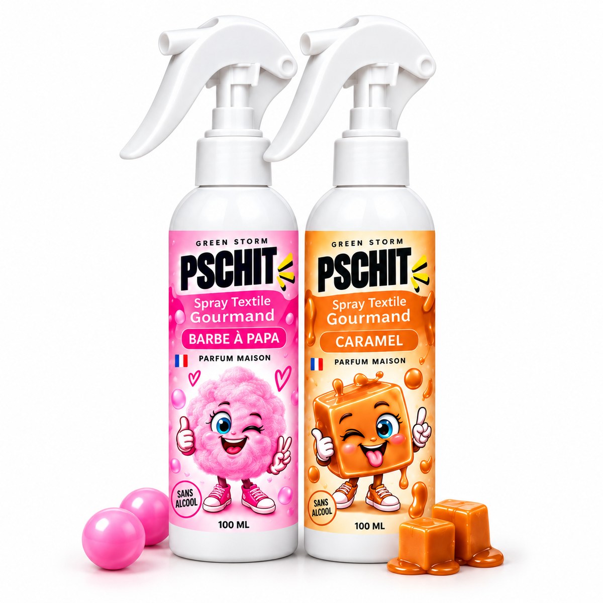 Le duo Pschit : deux sprays de 100 ml